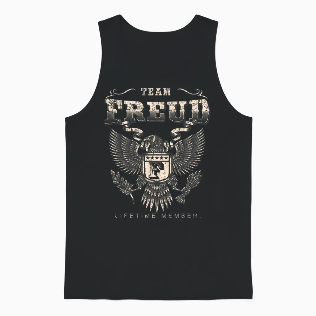 Membre à Vie De L'équipe Freud - Freud Name Unisex Tank Top in Black