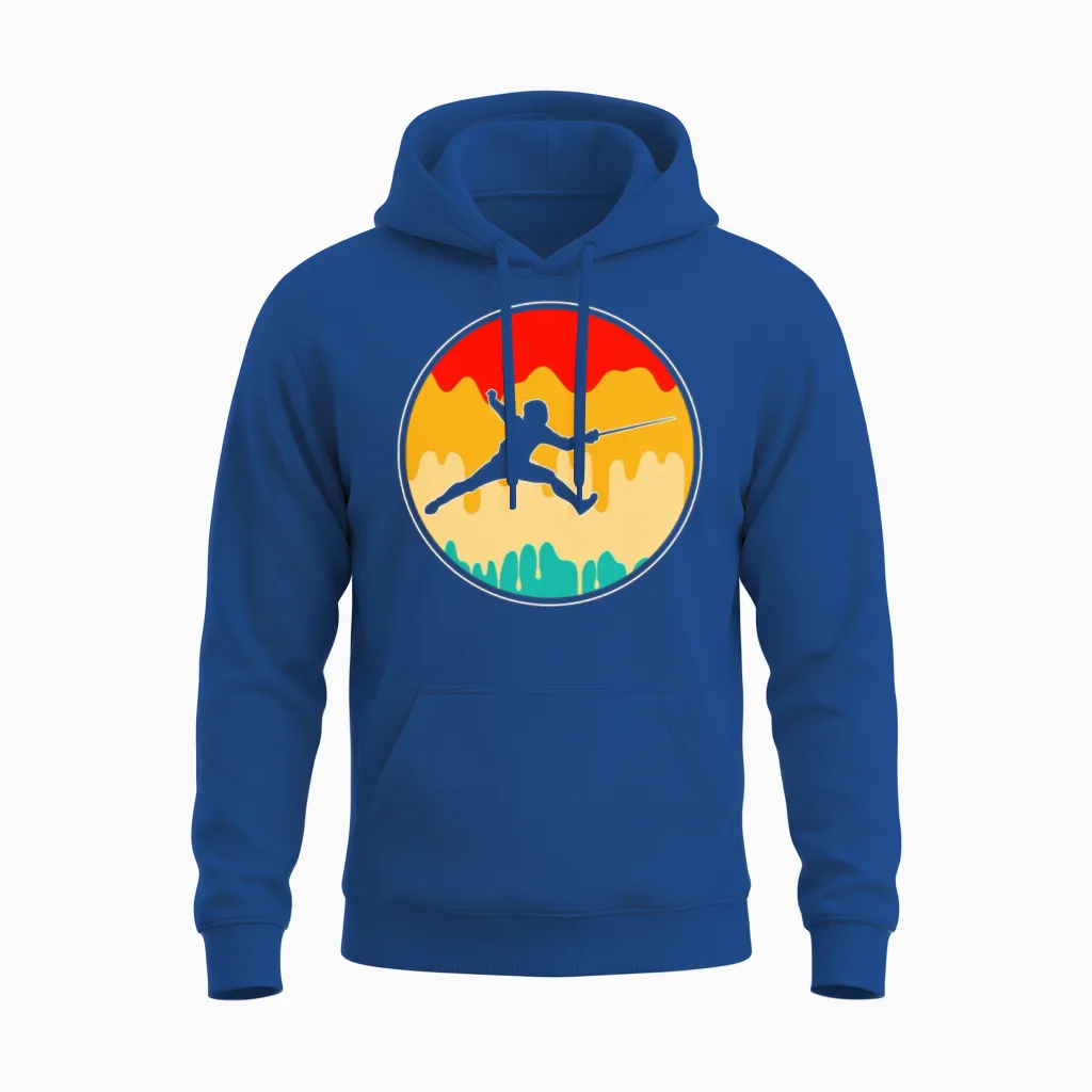 Fencing Retro Unisex Hoodie in Royal