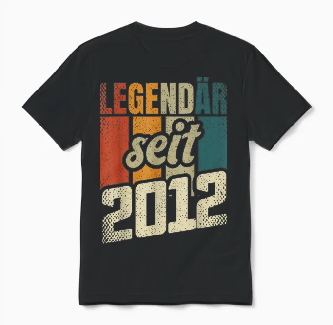 14. Geburtstag Junge Mädchen 14 Jahre 2012 Geschenk Lustig Unisex T-Shirt in Black