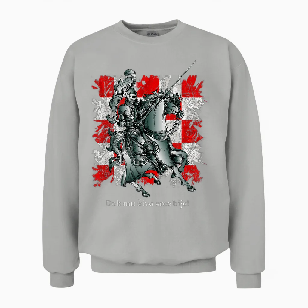 Kroatien Hrvatski Vitez Hrvatska Zastava Unisex Sweatshirt in Ash
