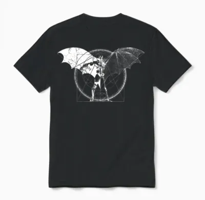 Batman Dark White Wings Unisex T-Shirt - Black