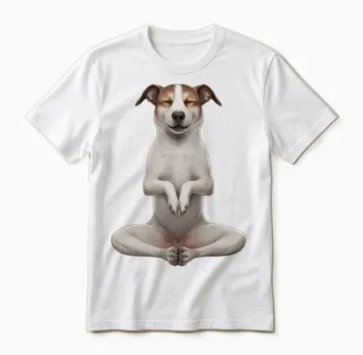 Dog Yoga Unisex T-Shirt - White