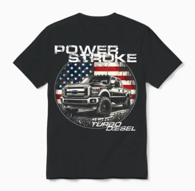 Diesel Power Stroke Truck 6.7 Coal Rolling Diesel Power Unisex T-Shirt - Black