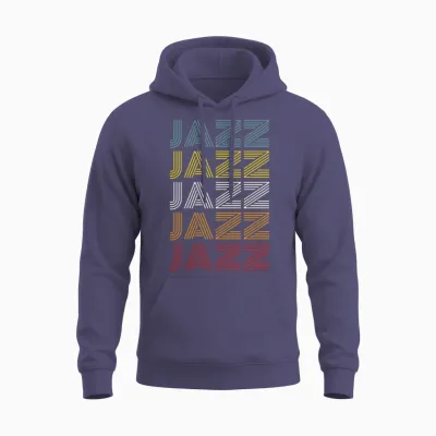 Jazz Retro Unisex Hoodie - Heather Sport Dark Navy