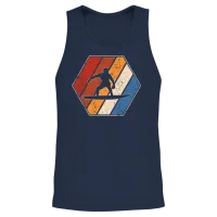 Surfer Retro Unisex Tank Top - Navy – 2