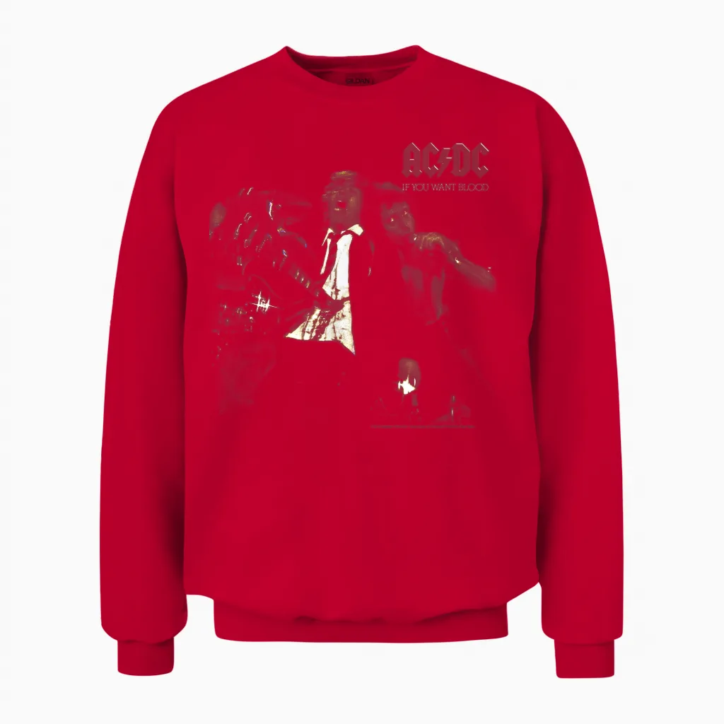 Ac/dc - if You Want Blood You've Got It Unisex Sweatshirt in Red