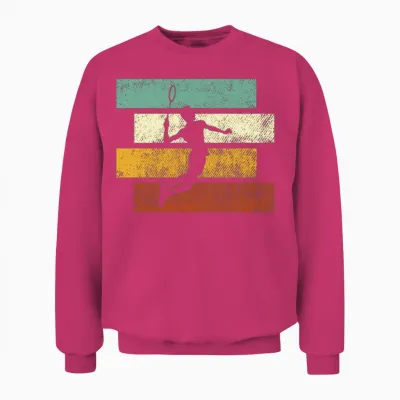 Badminton Retro Unisex Sweatshirt - Heliconia