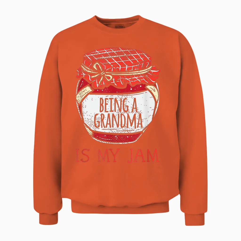 Fun Cute Grandmother Humor | Funny Being a Grandma T-Shirt Small Unisex Sweatshirt in Orange