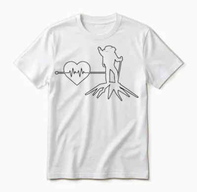Hiking Heartbeat Unisex T-Shirt - White