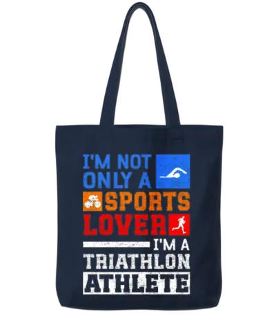 Triathlons I'm a Triathlon Athlete Tote Bags - Navy