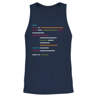 Lines of Code on Dark Mode for Programming Lovers Unisex Tank Top - Navy – 2