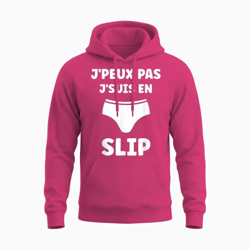 Humour Briefs Man Funny Panties Je Peux Pas Je Suis En Slip Unisex Hoodie in Heliconia