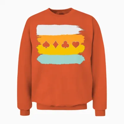 Poker Retro Unisex Sweatshirt - Orange