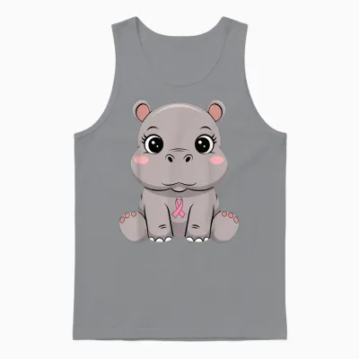 Ruban Rose Hippopotame Espoir Unisex Tank Top - Sport Grey