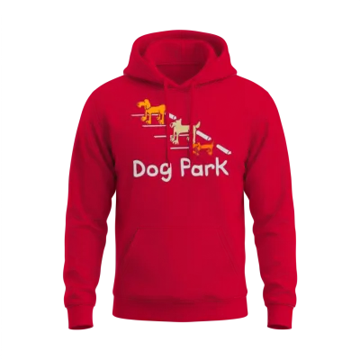 Computergear Dog Park Parking Unisex Hoodie - Red