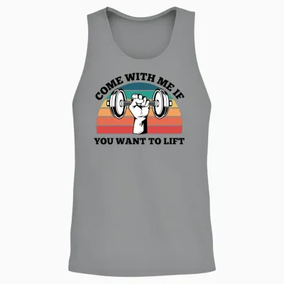 Come with Me if You Want to Lift Unisex Tank Top - Sport Grey