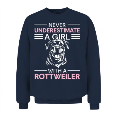 Rottweiler Dog Breed Guard Dog Bitch Unisex Sweatshirt - Navy