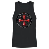 Cross Knights Templar Unisex Tank Top - Black – 2