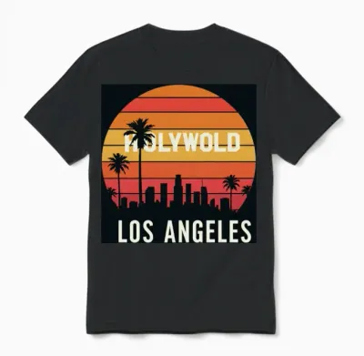 Los Angeles Retro Unisex T-Shirt - Black