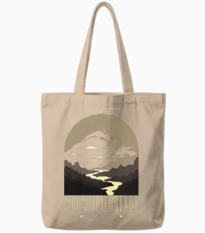 Mt. Bierstadt, Fourteener Tote Bags - Natural