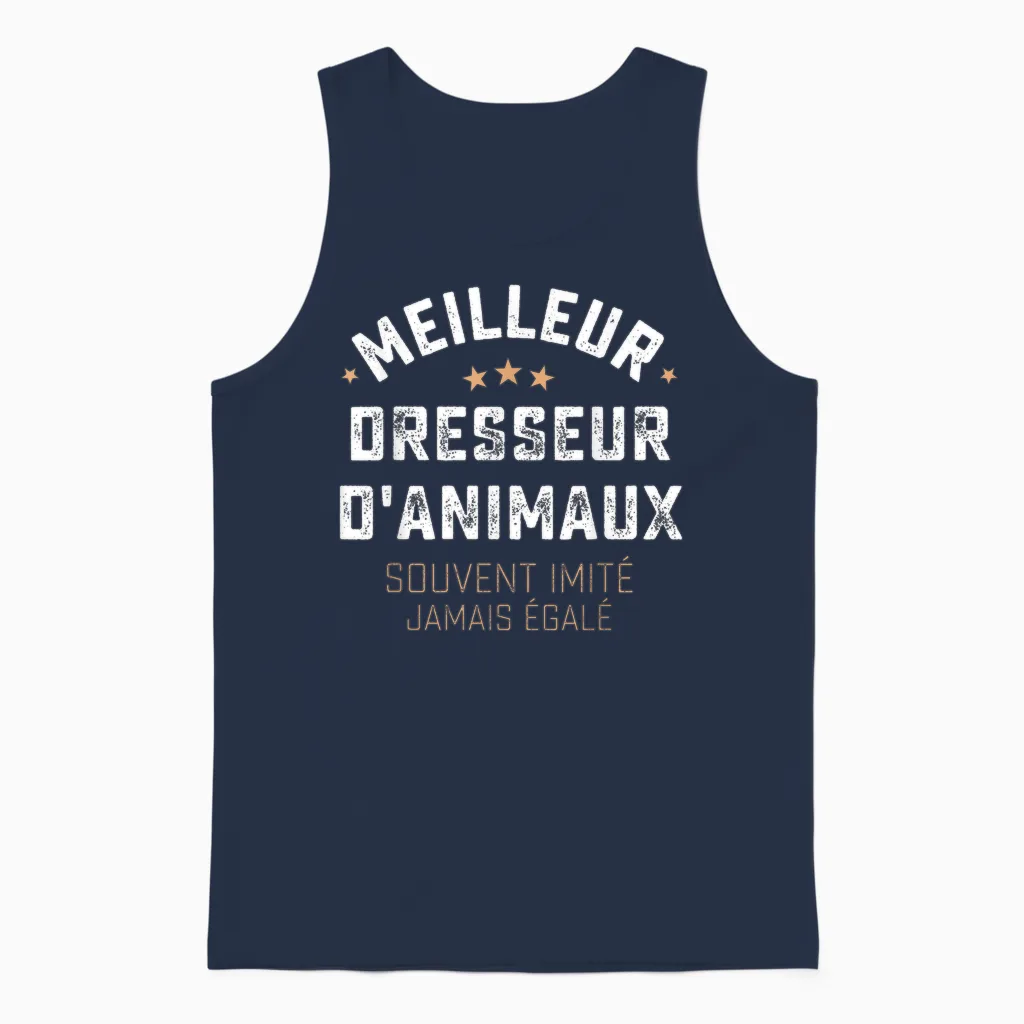 Funny Gift Man Craft Animal Trainer Humor Unisex Tank Top in Navy