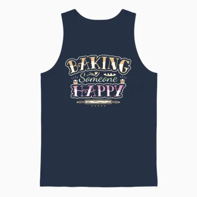 Baking Funny Saying - Chef Funny Quote Unisex Tank Top - Navy