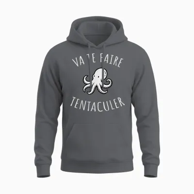 Va Te Te Tentaculate Quote Funny Original Funny Unisex Hoodie - Charcoal