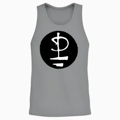 Pink Floyd Logo Black and White Unisex Tank Top - Sport Grey