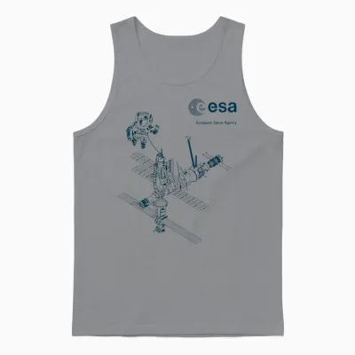 Esa Iss Internationale Raumstation Astronaut Blau Esa Iss Internationale Raumstation Astronaut Unisex Tank Top - Sport Grey