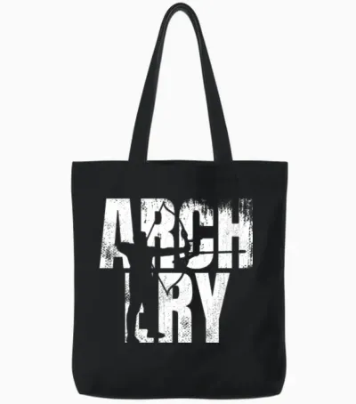 Funny Archery Tote Bags - Black