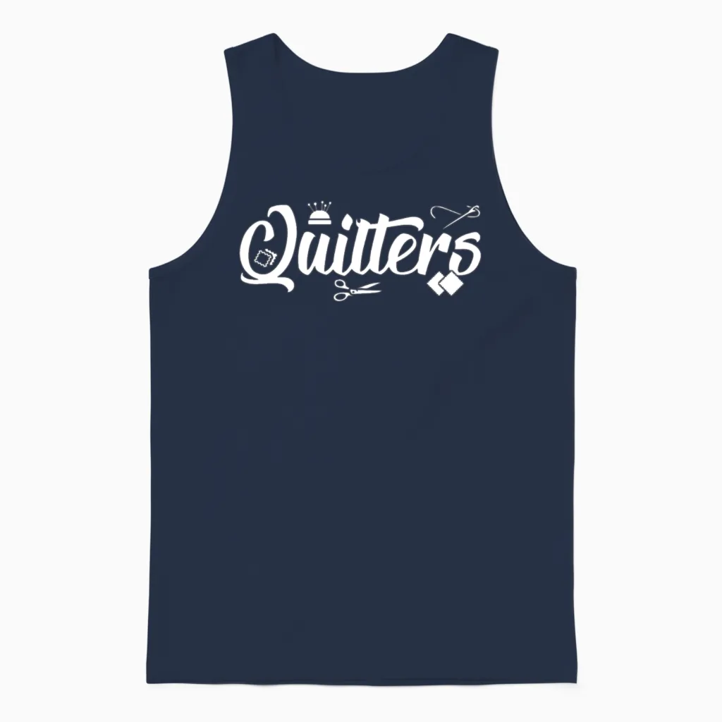 Proud Quilters Unisex Tank Top in Navy