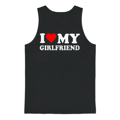 I Love My Girlfriend Gf I Heart My Girlfriend Gf Unisex Tank Top - Black