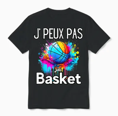 J'peux Pas Jai Basketball Basketball for Children Women Teenagers Men Unisex T-Shirt - Black