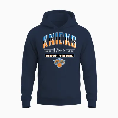 Nba 2026 Finals New York Knicks Final Push Unisex Hoodie - Navy