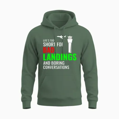 Air Traffic Controller Atc Aviation Humor Airplane Unisex Hoodie - Military Green