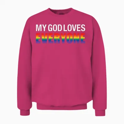 God Loves Everyone (unisex Pride Tee) Unisex Sweatshirt - Heliconia