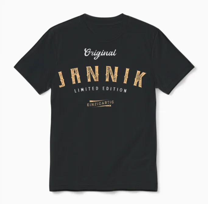 Jannik Limited Edition Unisex T-Shirt in Black
