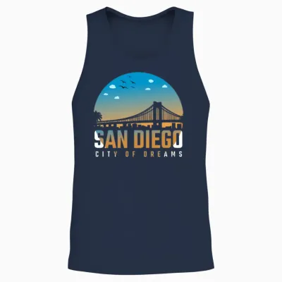 San Diego City of Dreams Unisex Tank Top - Navy