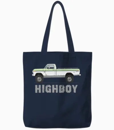Highboy Winter Green Tote Bags - Navy