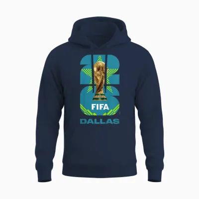 Kids Fifa World Cup26 Dallas Trophy Color Unisex Hoodie - Navy