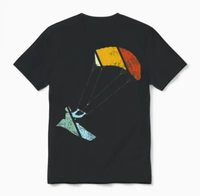 Kite Retro Unisex T-Shirt - Black