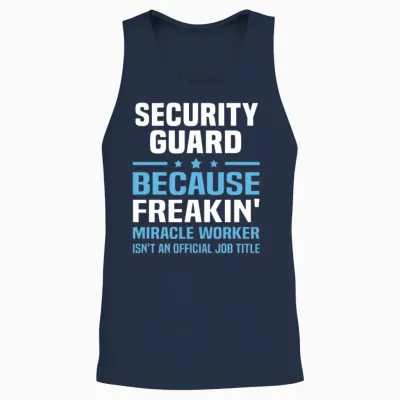 Security Guard Unisex Tank Top - Navy