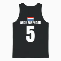 Partnerlook Holland Sauf Trikot Mallorca Vatertag Mannschaft Unisex Tank Top in Black - 1