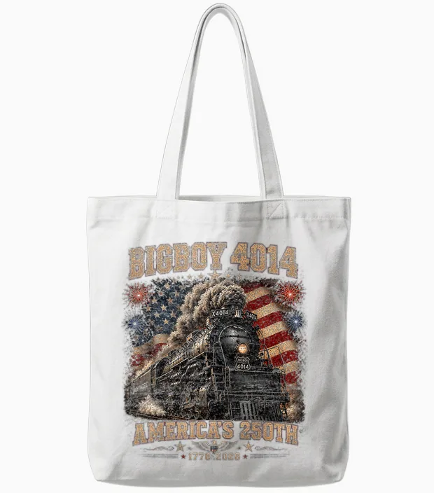 250th Anniversary Usa Big Boy 4014 Train Vintage Us Tote Bags in White