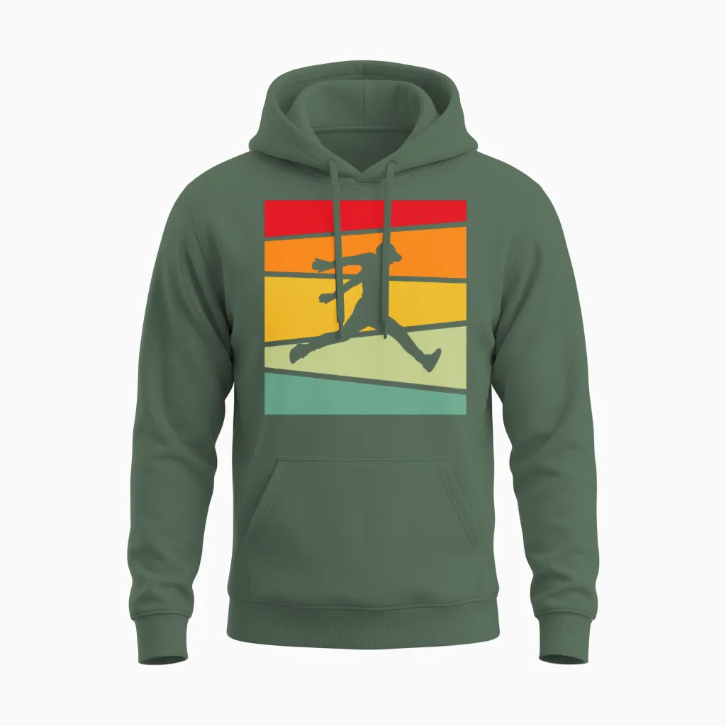 Parkour Retro Unisex Hoodie in Military Green