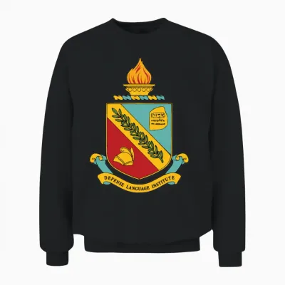 Dliflc Defense Language Institute Full Color Crest Unisex Sweatshirt - Black
