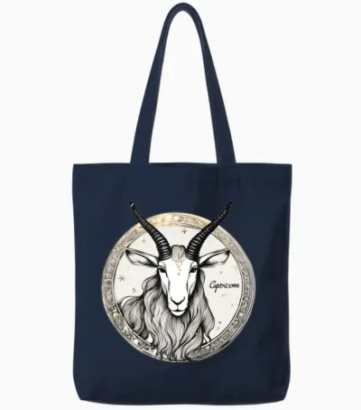 Capricorn Tote Bags - Navy