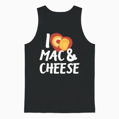 Mac N Cheese Mac and Cheese Macaroni Unisex Tank Top - Black