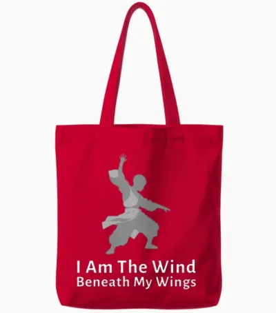 I Am the Wind Beneath My Wings Tote Bags - Red