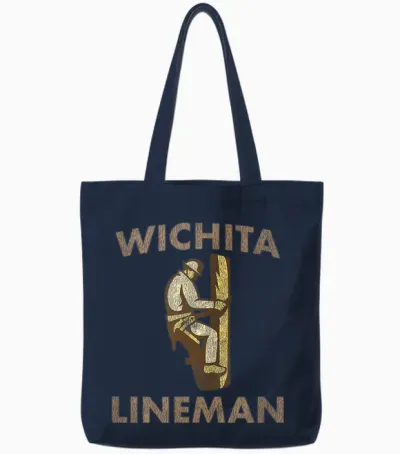 Lyriclyfe - Sweatshirt - Wichita Lineman Tote Bags - Navy
